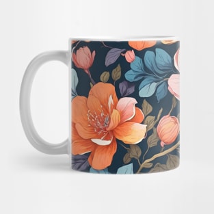 Retro Floral Reverie Vintage Mug